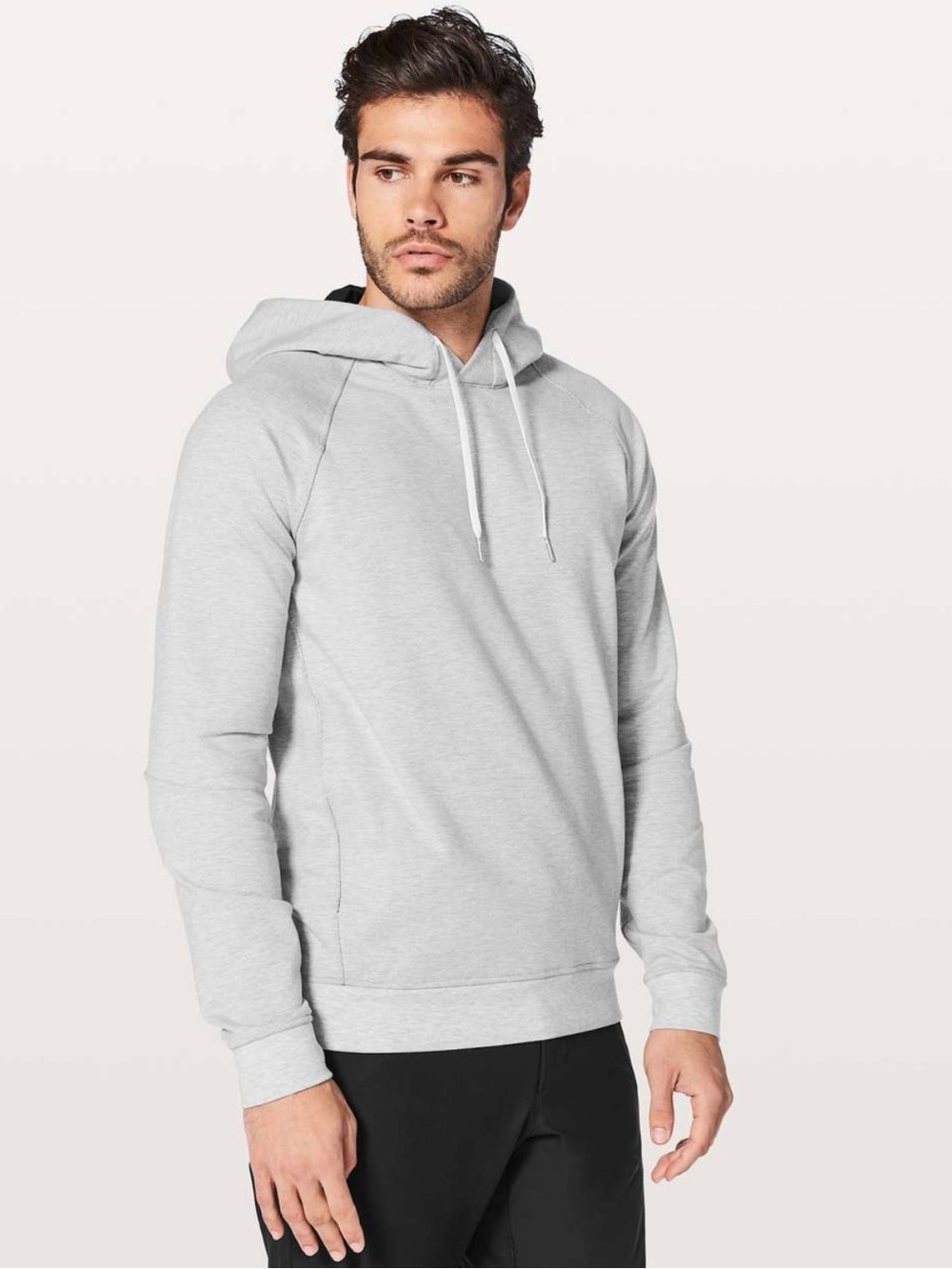 Lululemon City Sweat Heather Gray Hoodie Pullover Long Sleeve Mens S EUC Active